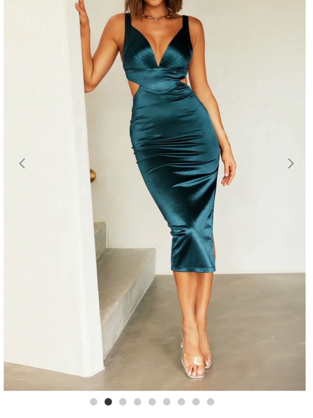 Satin midi dress